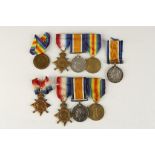 THREE GREAT WAR TRIO MEDAL GROUPS, 1914-15 Star, War and Victory (182201 A. LEEVES. A.B. R.N.),