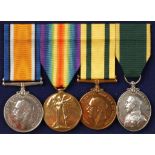 A GREAT WAR PAIR, TERRITORIAL FORCE AND EFFICIENCY MEDAL GROUP, War, Victory and Territorial Force