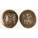 GREEK, ALEXANDER III 'THE GREAT'. AR TETRADRACHM, EARLY FOURTH CENTURY B.C. Head of Herakles