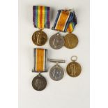 THREE GREAT WAR PAIRS OF MEDALS, (TS-10063 DVR. D.V. DAY. A.S.C.), (1465 DVR. F. J. JACOBS. R.