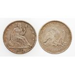 AMERICA, HALF DOLLAR, 1861 O. Liberty seated, eagle on reverse. GVF. (one coin)