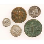 ROMAN EMPIRE, AGRIPPA, 63-12 B.C. AE, C. 12 B.C. Busts of Augustus and Agrippa back to back,