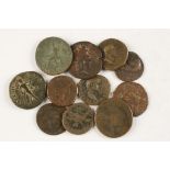 ROMAN EMPIRE, VESPASIAN, 69-79 A.D. DUPONDIUS. And other AE denominations, various emperors. (11