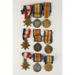 THREE GREAT WAR TRIO MEDAL GROUPS, 1914-15 Star, War and Victory (014479 PTE. G. W. REDHEAD. A.S.