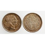 GEORGE III, 1760-1820. SHILLING, 1817. Laureate head, crowned shield in garter on reverse. EF. (