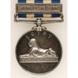 AN EGYPT MEDAL 1882-89, with Gemaizah 1888 clasp, impressed (2343 PTE. J. DOWNEY. K.O.S.B.)