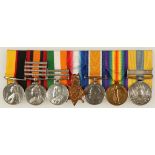 A SUDAN, BOER WAR AND GREAT WAR MEDAL GROUP, Queen's Sudan (3300. PTE. J. ROWE. 2/R. BDE.), Q.S.A.