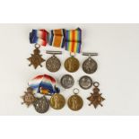 THREE GREAT WAR TRIO MEDAL GROUPS, 1914-15 Star, War and Victory (M2-080889 PTE. G.F.J. RODNEY (