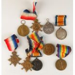 THREE GREAT WAR TRIO MEDAL GROUPS, 1914-15 Star, War and Victory (1943 SPR. J. SHEAD. R.E.), 1914-15
