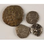CELTIC, ICENI AR UNIT, C. 45-50 A.D. Two other AR Units and a white metal Stater. (4 coins)