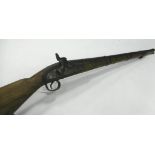 A PERCUSSION RIFLE, with steel trigger guard, 19th century, 44"