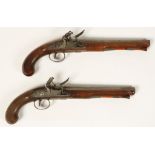 A PAIR OF FLINTLOCK DUELING PISTOLS, by John Probin of Birmingham and London, 1770-1800, engraved