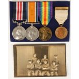 A GREAT WAR M.M. AND PAIR MEDAL GROUP, with British Red Cross Society 1914-18 medal, awarded to