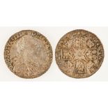 GEORGE III, 1760-1820. SHILLING, 1787. Laureate and draped bust, crowned cruciform shields with