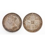 VICTORIA, 1837-1901. PROOF CROWN, 1847. Impaired. Gothic bust, crowned cruciform shields with