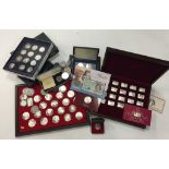 MEDALS, THE ONE HUNDRED GREATEST CARS SILVER MINIATURE COLLECTION, with certificates in case, and