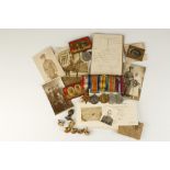 A FREAT WAR TRIO AND SECOND WORLD WAR MEDAL GROUP, (LIEUT. N. BUCKLEY. R.E.), related photographs,