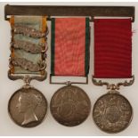 A CRIMEA MEDAL GROUP, Crimea medal with Alma, Inkermann and Sebastopol clasps, (2950. PTE. F.