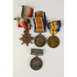 A GREAT WAR TRIO OF MEDALS, 1914-15 Star (3630 GNR: H. DUNHAM. R.F.A.), War and Victory (3630 GNR.