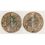 ANGLO-SAXON, AETHELRED II, 978-1016 A.D. PENNY, LONDON. Long Cross Type. Bare-headed bust left on