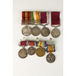 A BOER WAR LONG SERVICE MEDAL GROUP, Q.S.A. with Cape Colony, Orange Free State clasps, (502. SERJT.