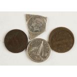 ERRORS, MIXED COINS. Brasil 5/10, 1827, and three other coins. (4 coins)