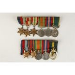 TWO SECOND WORLD WAR TERRITORIAL MEDAL GROUPS, 1939-45 Star, Africa Star, Italy Star, Defence,