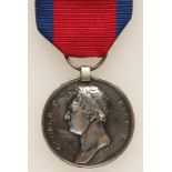 A WATERLOO MEDAL 1816, with later ring and clip, ex-brooch obverse, engraved (RICHARD BROWN 15th