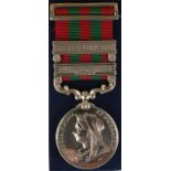 A BOER WAR INDIA GENERAL SERVICE 1895-1902 MEDAL, with Punjab Frontier 1897-98 and Tirah 1897-98