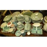 A Poole Pottery part tea and dinner service and other Poole Pottery pieces