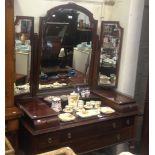 An Edwardian mahogany dressing table