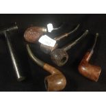 A collection of wooden pipes