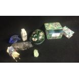 A small collection of assorted items including a cloisonné box and similar