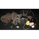 A collection of vintage telephone equipment to include lighting and testing equipment