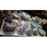 A Poole Pottery part dinner service, a Tuscan china part teaset, a Japanese part teaset and a