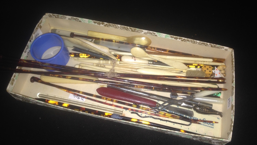 A quantity of assorted sewing tools and other items