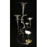A silver plated epergne