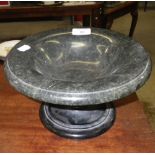 A Victorian turned serpentine tazza