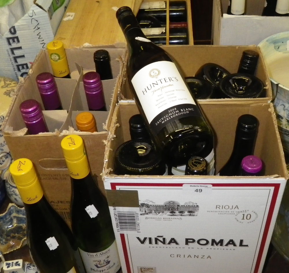 A collection of assorted bottles of white wine (three boxes)