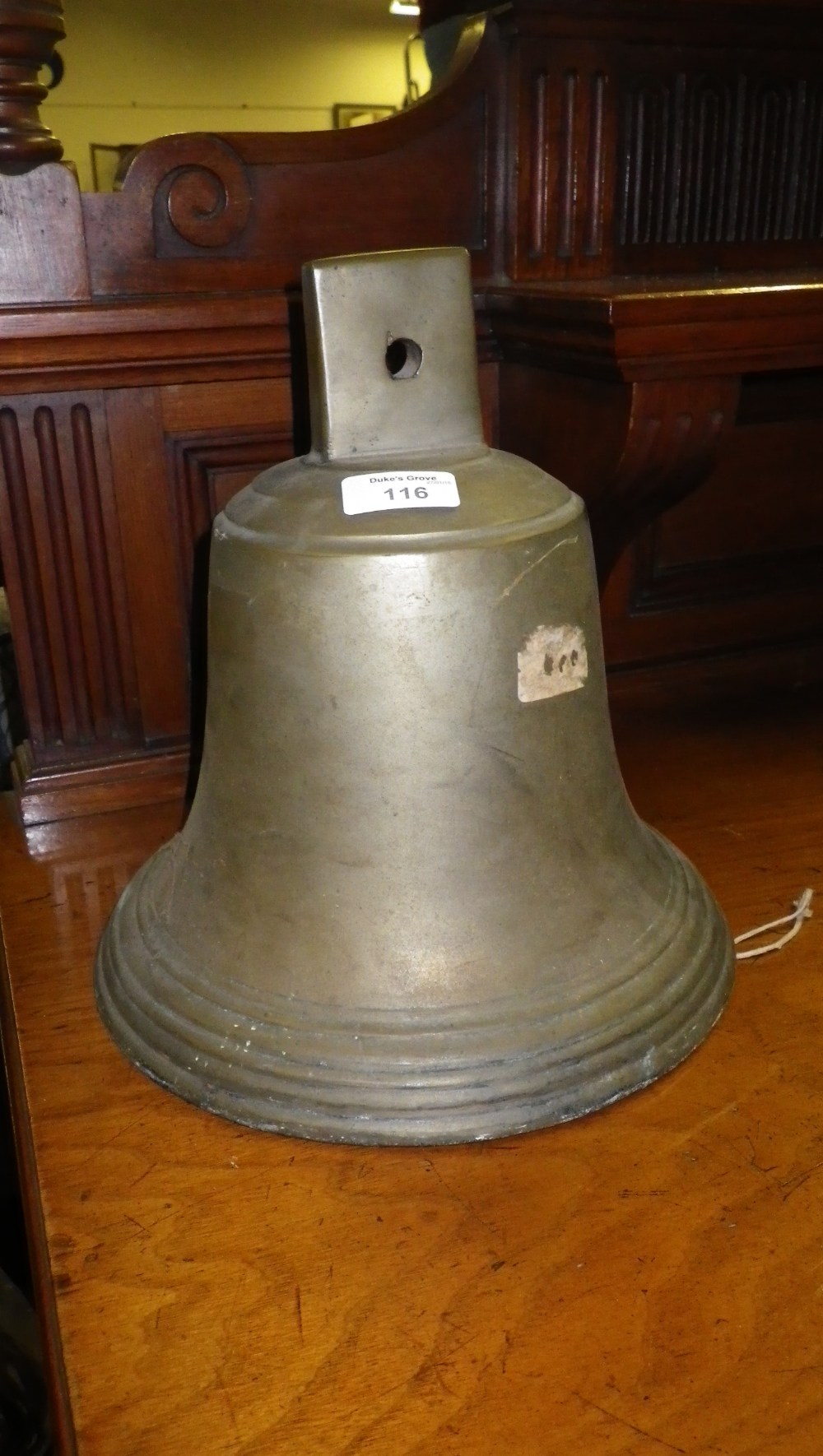 A heavy brass ship's bell