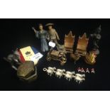 A toy Coronation Coach and other miniature items
