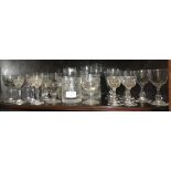 A collection of 19th century drinking glasses