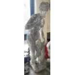 A reconstituted stone garden study of a classical maiden, 64" high