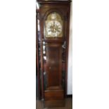 An oak eight-day longcase clock, the dial signed 'John Mathew, Shaston' (Shaftesbury), with