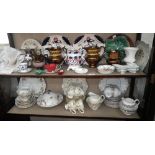 A collection of vintage teaware, 19th century lustre ware and similar ceramics