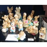 A large collection of  'Pepiware' rabbits