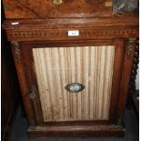 A Victorian walnut pier cabinet of small proportions, with marquetry frieze and gilt mounts, c. 26.5