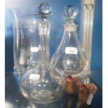 A Dartington glass decanter and stopper and other similar items
