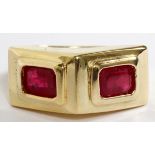 2.10CT NATURAL RUBY & YELLOW GOLD RING, SIZE 7:  A 14kt yellow gold lady's ring, featuring 2.10