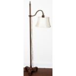 HANDEL BRONZE FLOOR LAMP BASE,: Three scroll  feet, stamped "Handel" underneath [see  additional